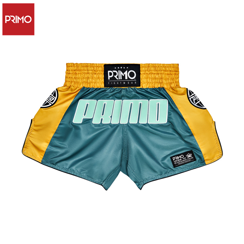 Primo泰拳裤Trinity-Vibes系列拳击MMA格斗短裤训练服绿黄青