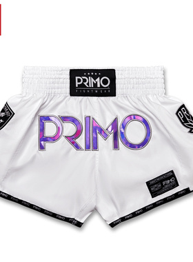 Primo全息全影系列泰拳短裤MMA成人运动拳击格斗短裤 紫雾白
