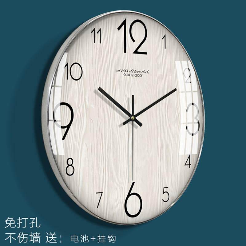 现代客厅挂钟简约钟表创意卧室北欧大气时钟挂表静音时尚个性壁钟