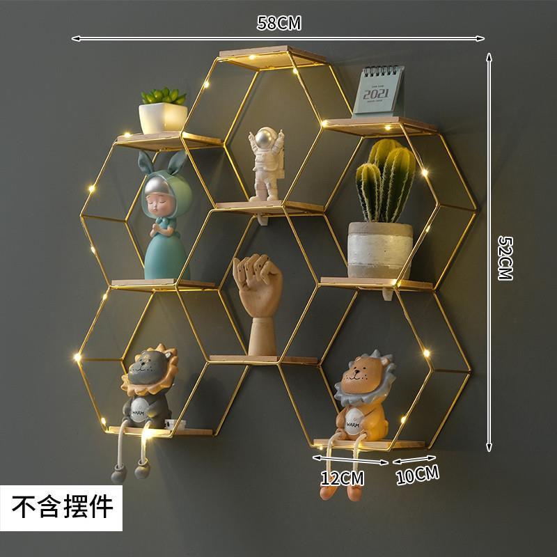 2eie免打孔客厅收纳墙面装饰品轻奢墙上挂件沙发背景壁饰壁挂置物