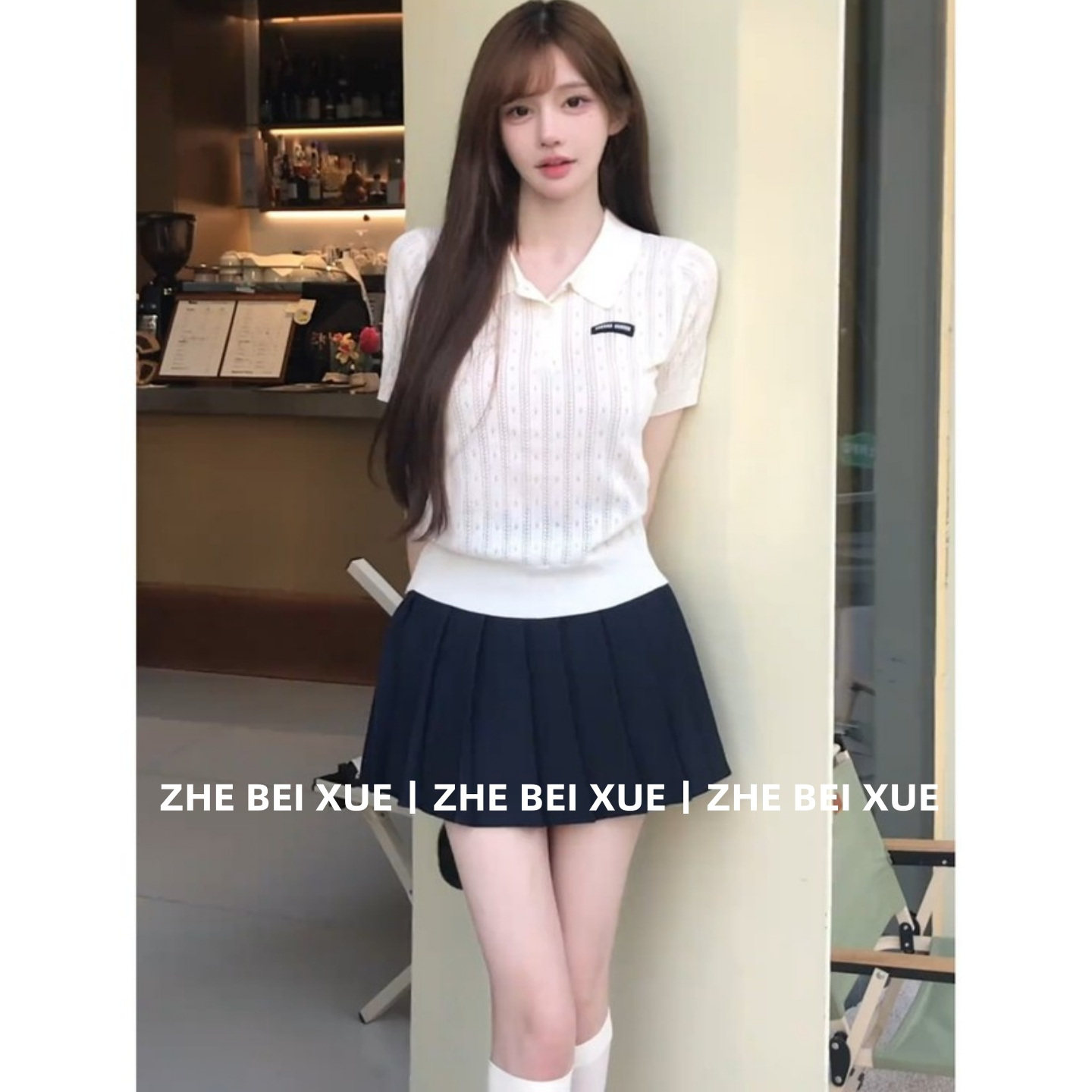 套装女夏季韩版时尚学院风POLO领短袖上衣短裙巨好看的夏装一整套,女装/女士精品,时尚套装,淘宝优惠券,粉丝福利购,淘宝优惠卷