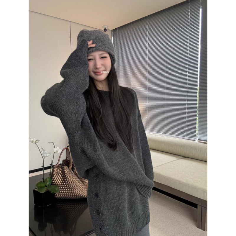 韩版气质显瘦针织长袖毛衣半身裙