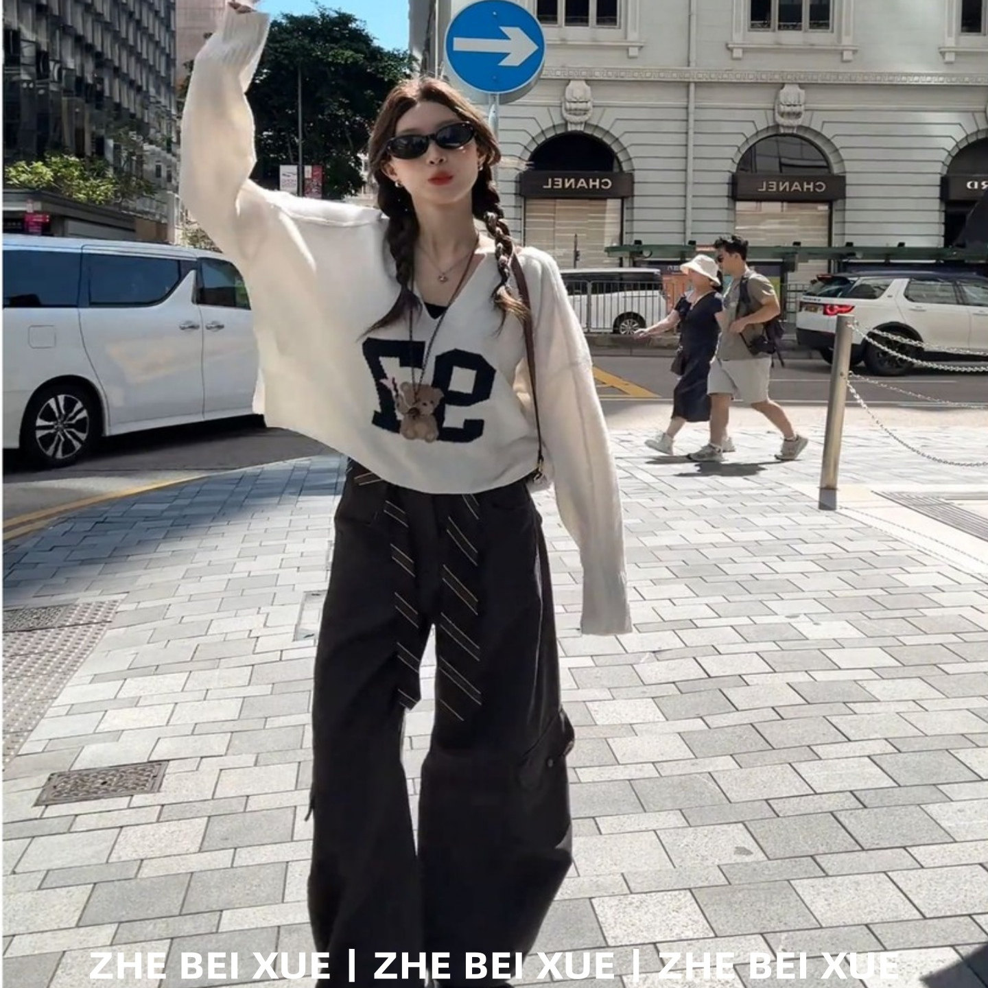 套装女休闲炸街复古宽松长袖上衣高腰休闲裤子巨好看的早秋一整套,女装/女士精品,时尚套装,淘宝优惠券,粉丝福利购,淘宝优惠卷