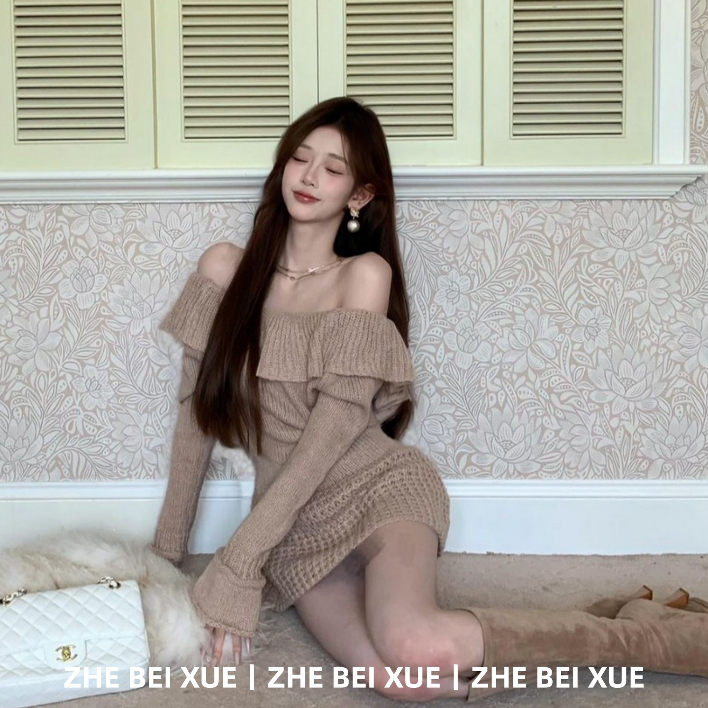 【赠送运费险】长袖针织连衣短裙