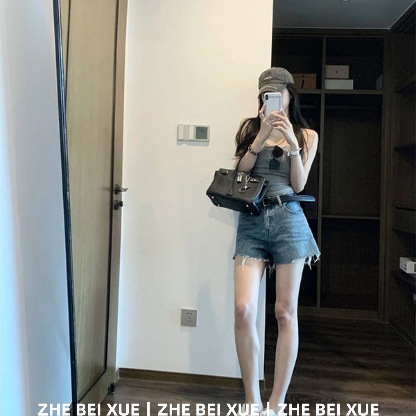 夏季套装松弛感慵懒修身显瘦吊带上衣休闲宽松短裤韩风chic一整套