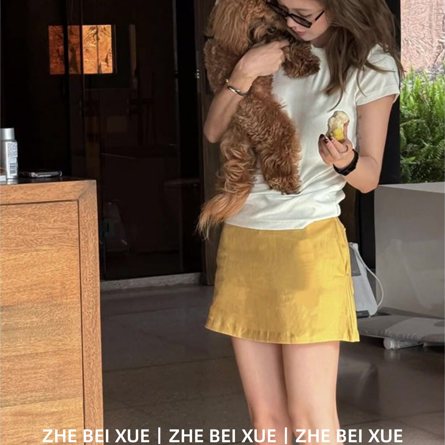 淡人高知穿搭一整套辣妹度假风显瘦短袖上衣半身短裙早春漂亮套装