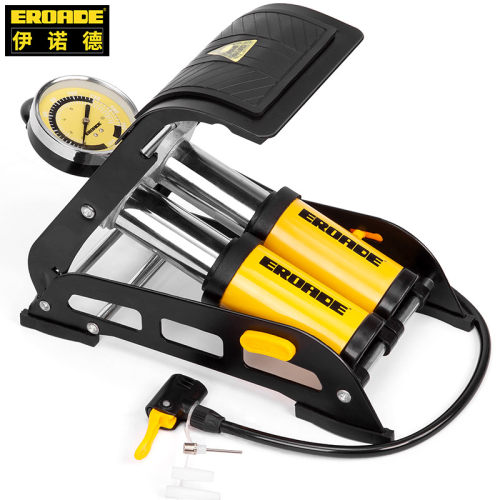 德国EROADE汽车打气筒高压电动车自行车脚踩打气泵脚踏多功能通用