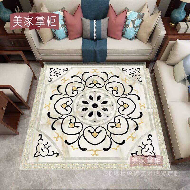 新款福字祥云拼花地砖定做别墅进门入户玄关新中式客厅造型瓷砖