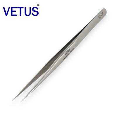 VETUS JP超精品镊子黑头多肉不锈钢防磁防酸钟表电子维修工具夹子