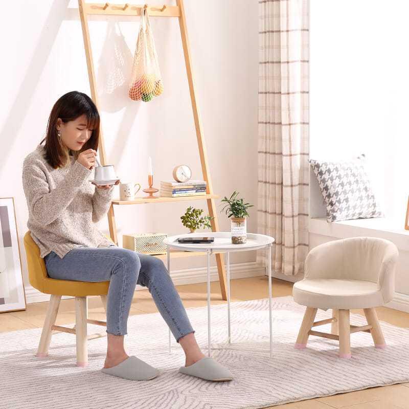 大人矮款小椅子布艺全实木靠背小凳子经济型创意现代简易家用小矮