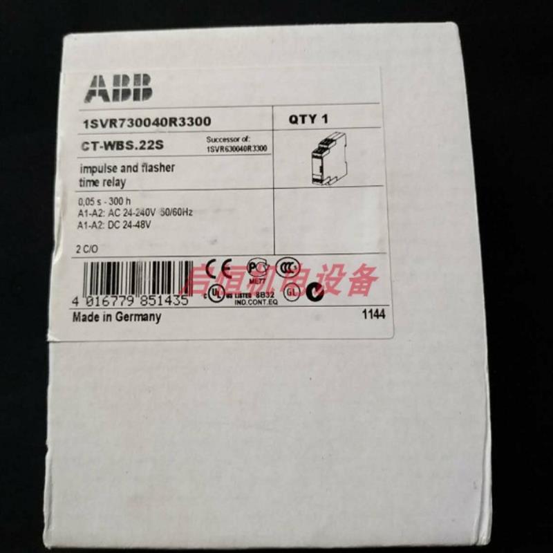 ABB时间继电器 CT-WBS.22S ， 24-240VAC，1SVR730040R3300议价
