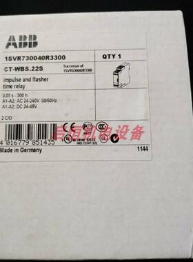 ABB时间继电器 CT-WBS.22S ， 24-240VAC，1SVR730040R3300议价