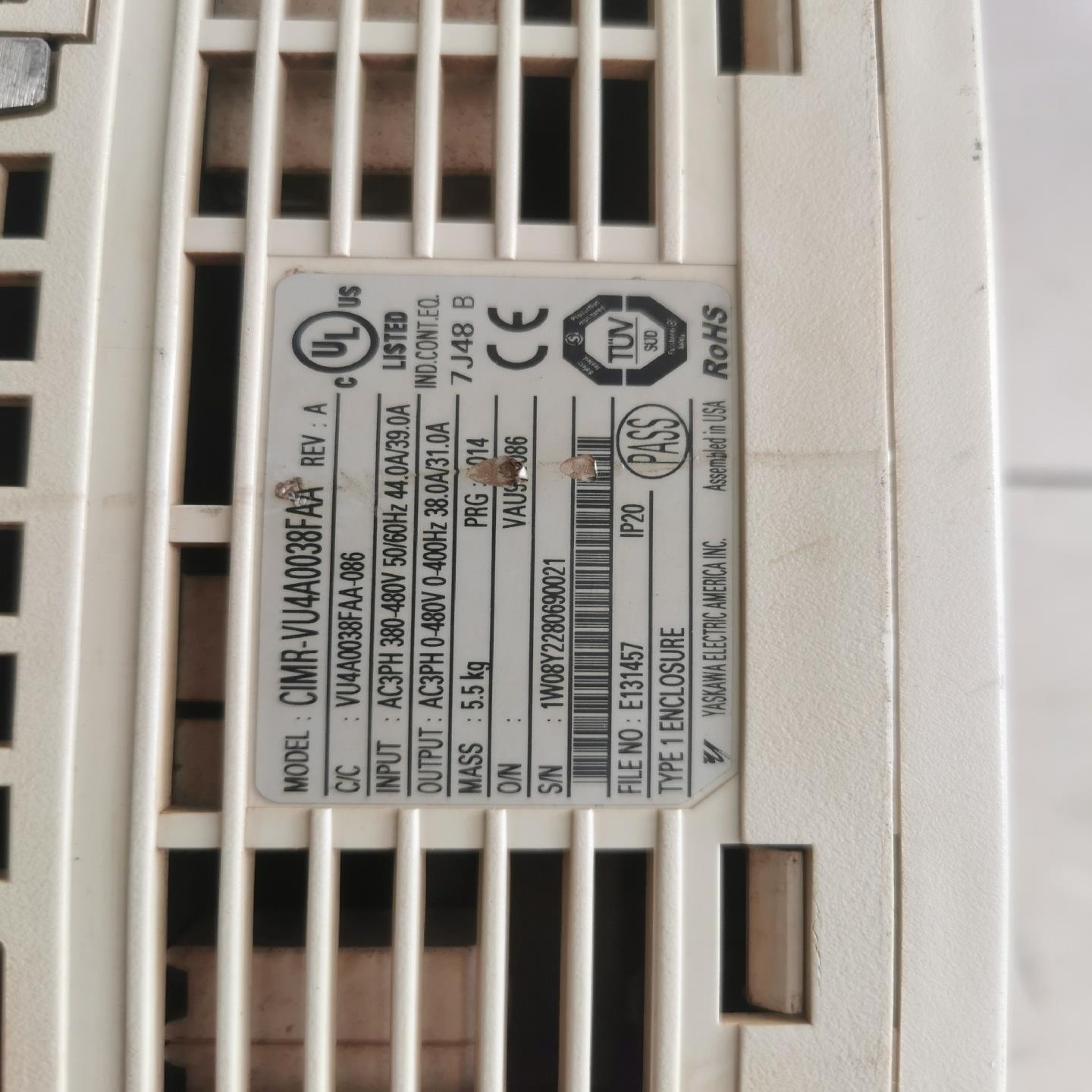 议~CIMR-VU4A0038FAA安川变频器