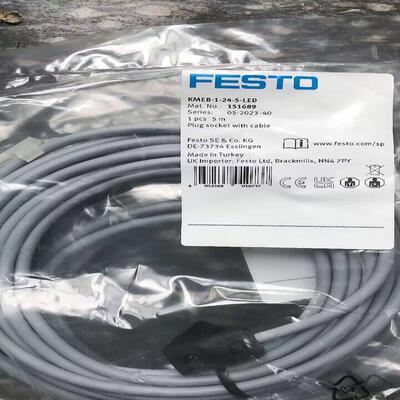 FESTO 151689 KMEB-1-24-5-LED 带电缆插座  ！议价