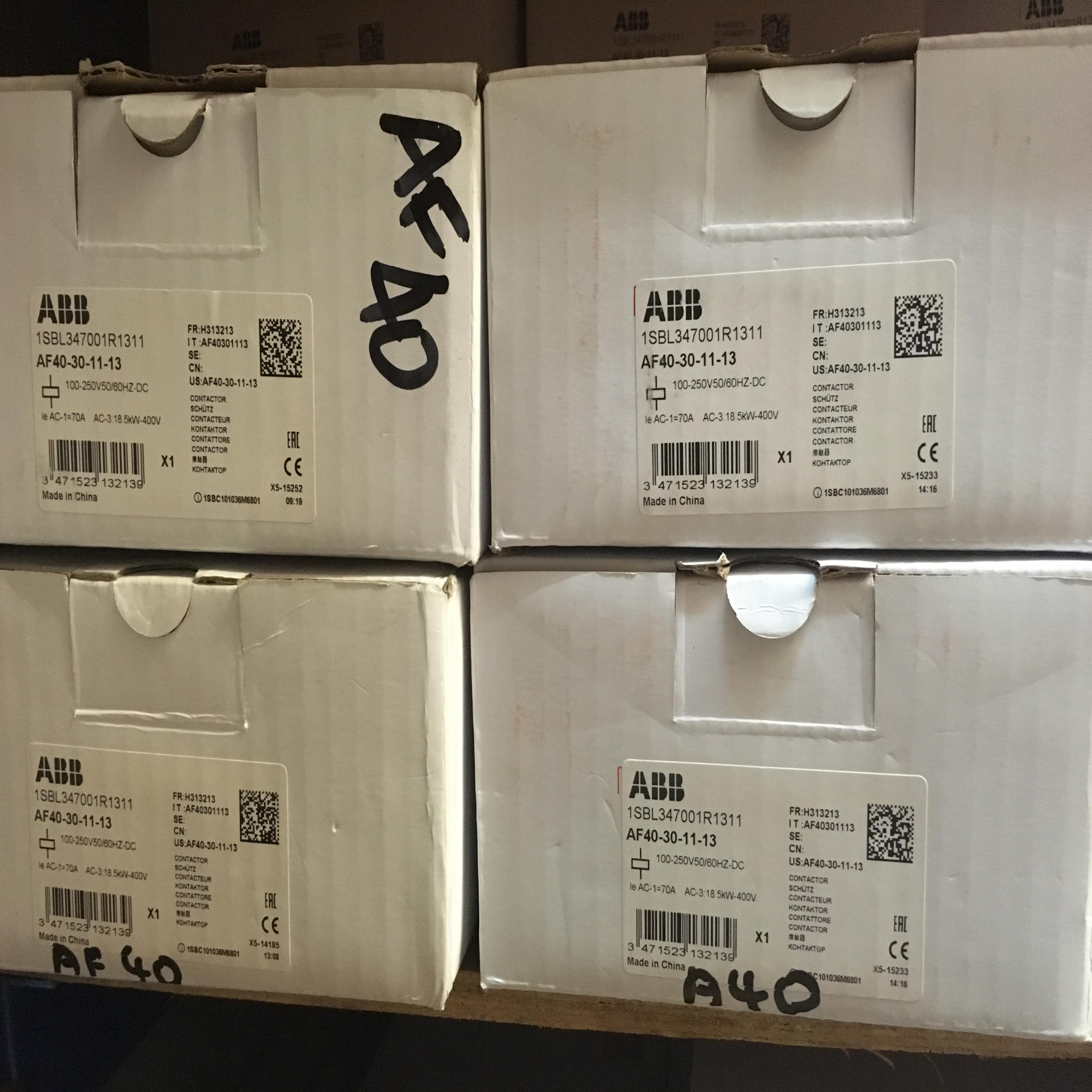 ABB三极接触器 AF40-30-00-13 *100-250V 50/60HZ-DC