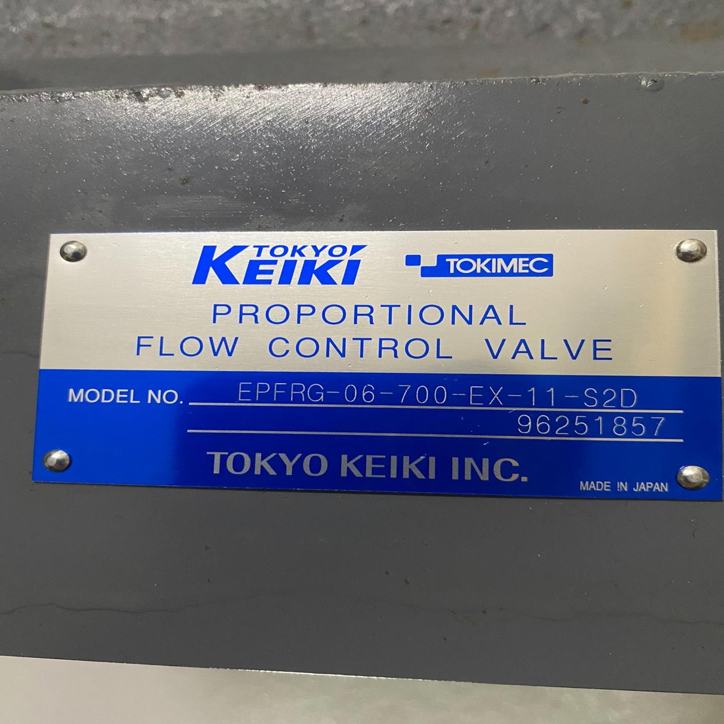 [德峰]TOKYOKEIKI东京计器TOKIMEC比例阀 EPFRG