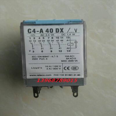 供应原包装西班牙RELECO继电器C4-A40DX DC24V DC110V DC220V议价
