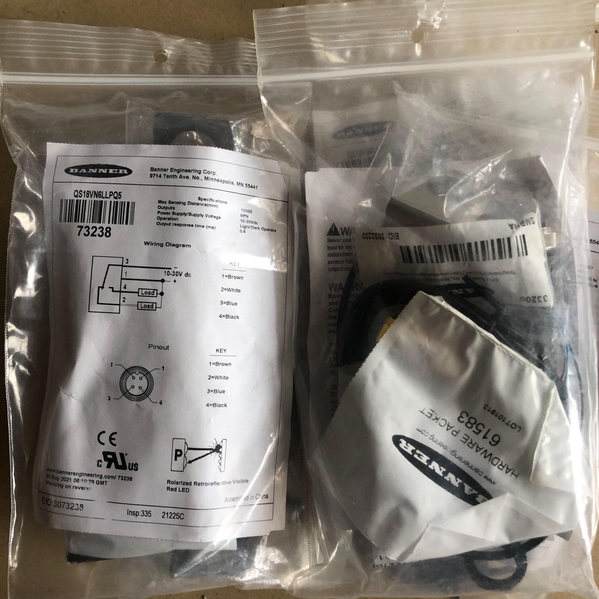 全新原装邦纳QS18VN6LLPQ5  配件齐全带线带反光板