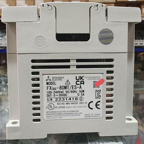 FX3U-80MT/ES-A，三菱PLC，实物拍摄，