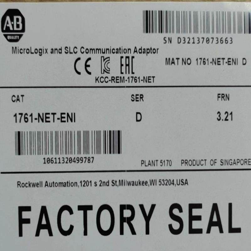 1761-NET-ENI 全新AB原装PLC现货 议价