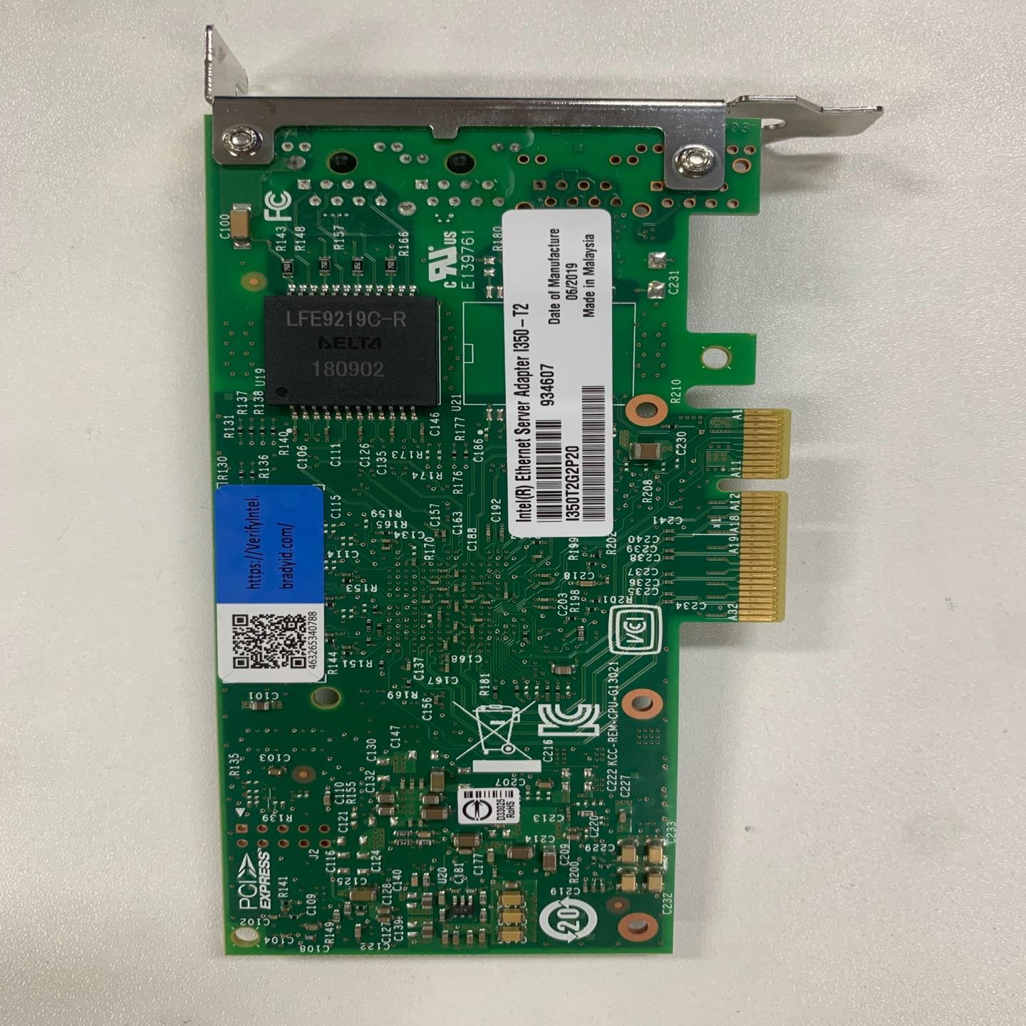 （设备配件）英特尔 I350T2V2BLK 千兆双口网卡 I350-T2