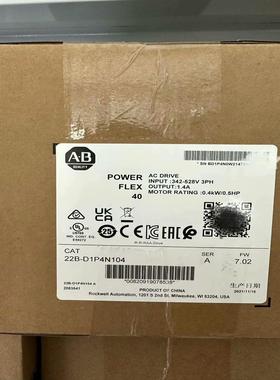 AB罗克韦尔变频器22B-D1P4N104全新原装正品现货，