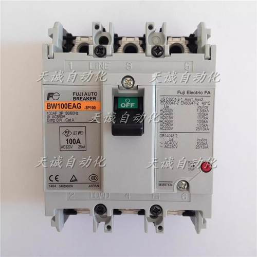 原产富士FUJI塑壳断路器BW100EAG 3P 100A25/75A60A40A30A50A