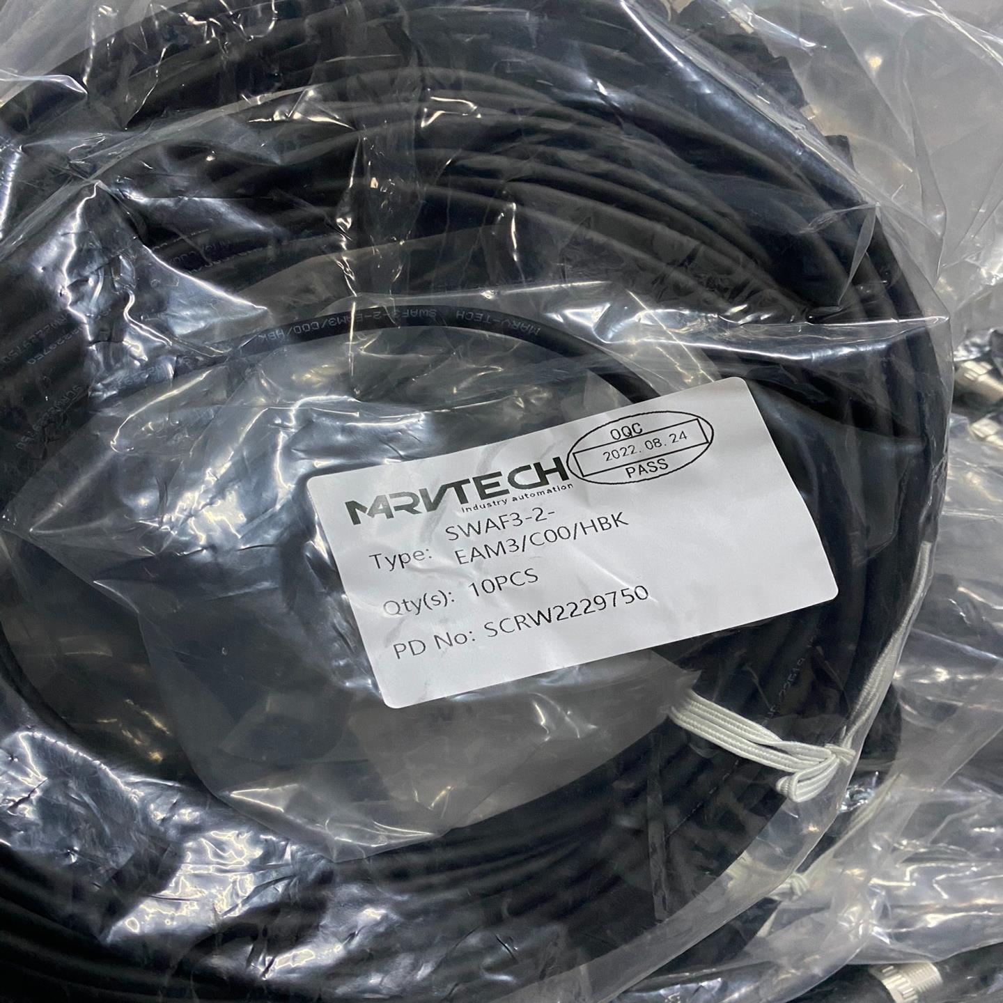 [德峰]M8转M12连接器防水航空插头带线3芯母头M8弯头，公头M1