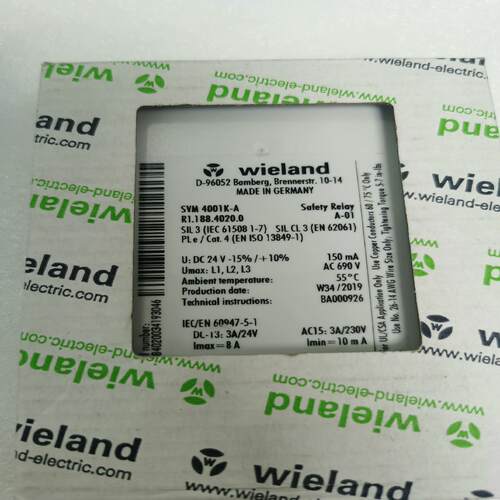 Wieland德国威朗安全继电器,D-96052