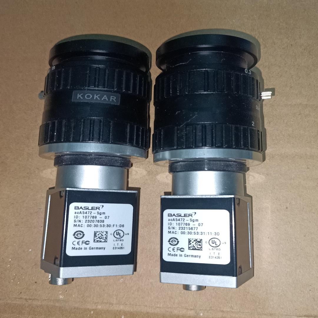 巴斯勒acA5472-5gm工业相机。成色9新，SN23年份