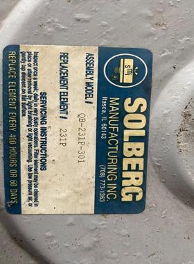 （设备配件）索罗贝格solberg滤芯诚翔滤器QB-231P-301