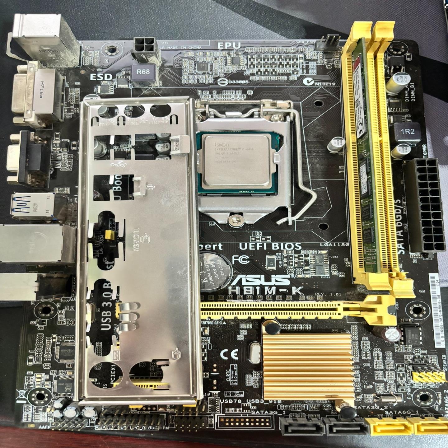 （设备配件）华硕H81M-Ki5-4460 主板90 cpu110 带