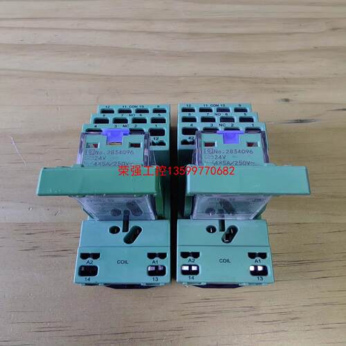 【荣强工控】菲尼克斯继电器2834096+底座2833589，工程余货。
