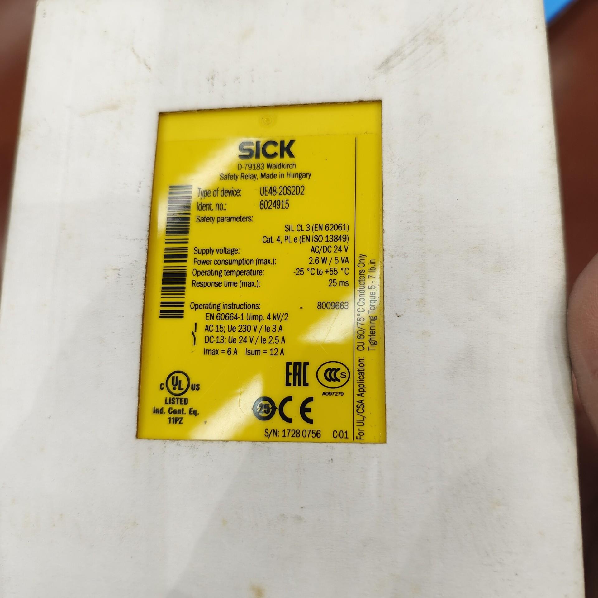 [德峰]sicK德国施克安全继电器UE48-20S2D2