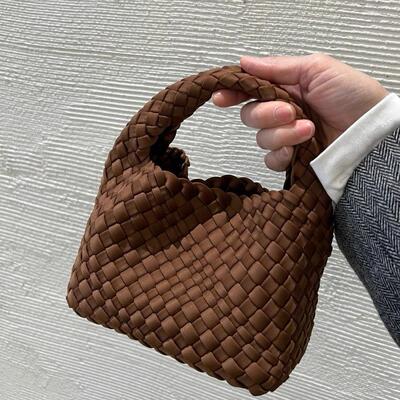 手工编织尼龙布菜篮子水桶包小包