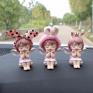 茶杯猫汽车摆件安妮公仔可爱玩偶女士车内装 饰 饰车载中控台摆件装