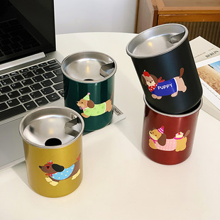 创意卡通潮流高颜值防飞灰烟灰缸送礼车载宿舍卧室客厅漏斗烟灰缸