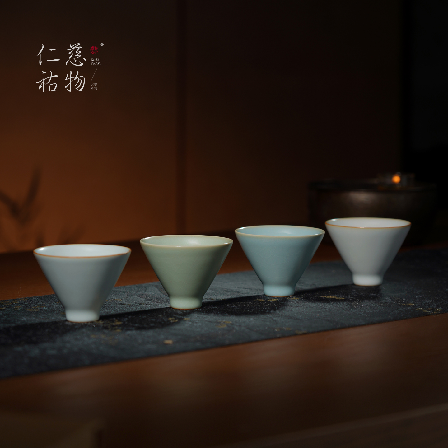 汝窑斗笠杯主人杯单杯复古