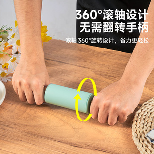小号儿童饺子皮专用不沾面硅胶擀面杖家用手柄烘焙滚轴式擀面棍