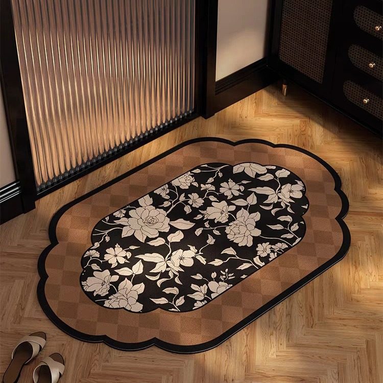 中古风硅藻泥地垫高级感耐脏卫生间浴室吸水防滑垫速干防滑地毯,居家布艺,桌布,淘宝优惠券,粉丝福利购,淘宝优惠卷