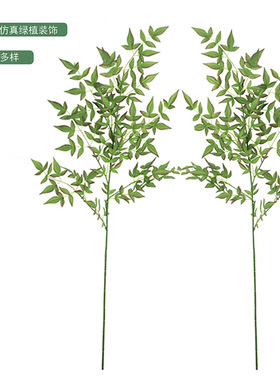 高枝南天竹仿植物墙挂饰外卧室