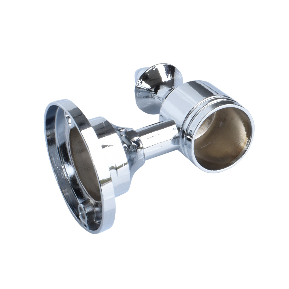 新款 亮光加厚法兰座锌合金精铸窗帘管罗马杆座 圆管座窗帘座 高