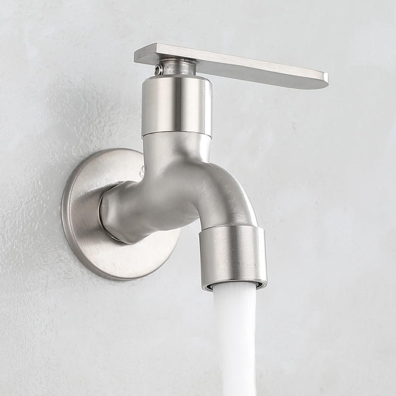 不锈钢洗衣机龙头防冻防爆4分单