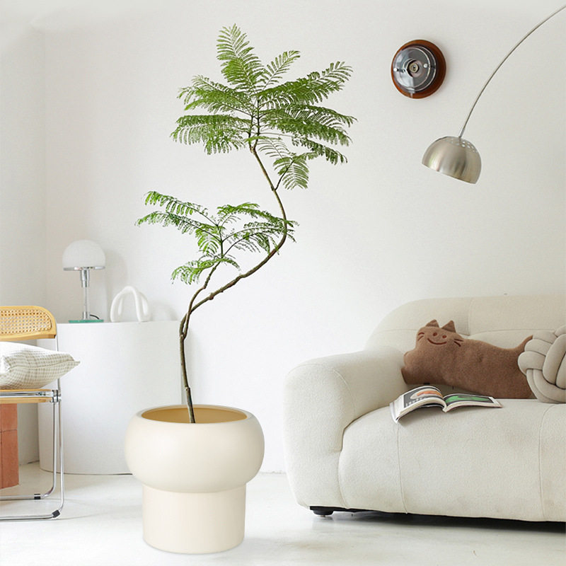 大号仿水泥塑料花盆加厚米色落地盆仿盆栽装饰盆可蓄水,家居饰品,壁饰,淘宝优惠券,粉丝福利购,淘宝优惠卷