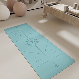 新款 加工定制PU橡胶瑜伽垫logo吸汗防滑体位线yogamat运动健身土