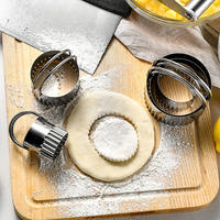 5-piece round stainless steel Cookie mold Cookie Cutter Set thumbnail 7