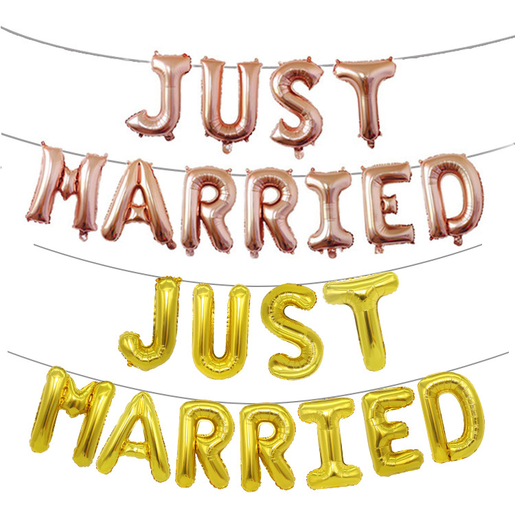 新款送吸管热卖justmarried字