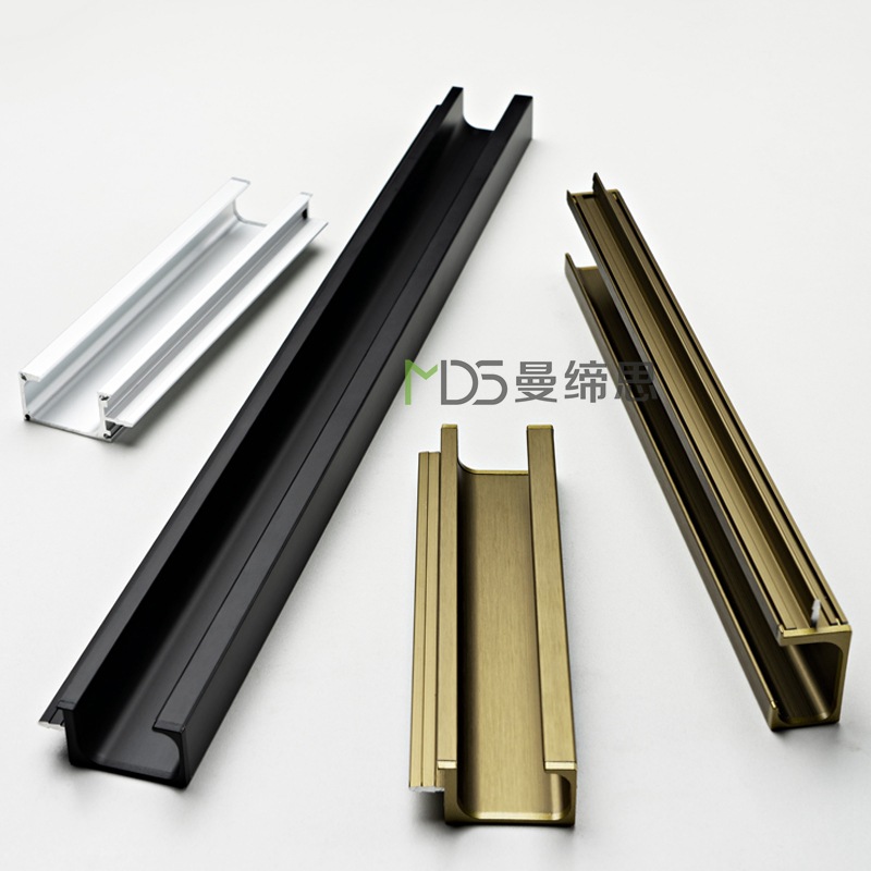 铝合金新款G型带堵头橱柜小拉手