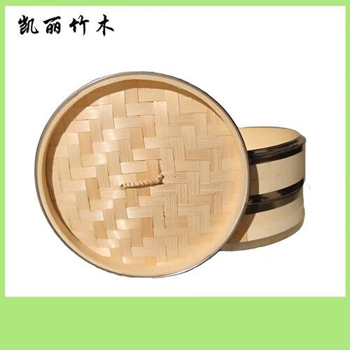蒸笼 竹蒸笼竹制蒸笼屉铝包边竹蒸笼家用商用竹编蒸包子馒头蒸笼