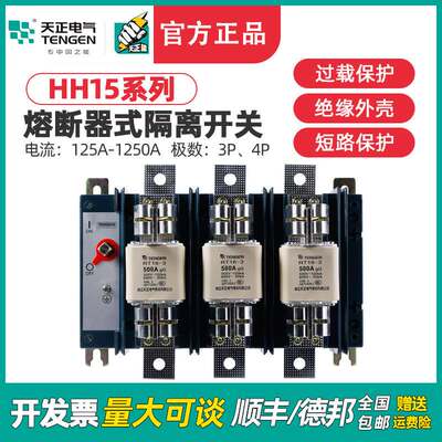 HH15-160/250/400/630/800/1000/1250 3P熔断器式隔离开关QSA